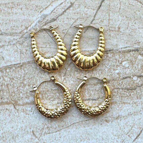Fashion Gold Earrings Jewelry Pack of 2 - Picture 4 of 5
